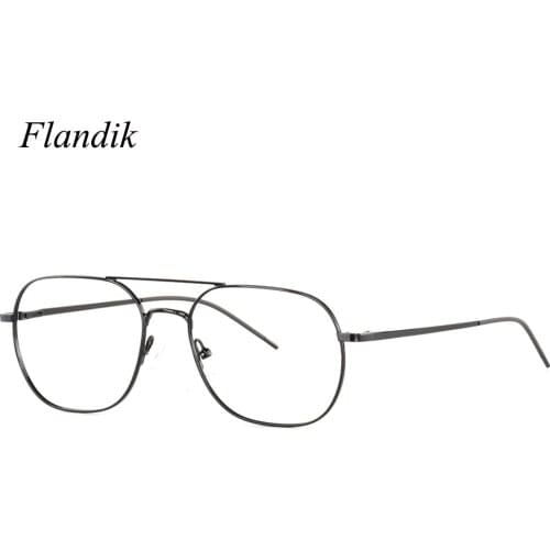 Metal Optical Glasses Frame Men Women Unisex Prescription Myopia Presbyopia Spectacles Double Nose Bridge Frame Computer Eyewear