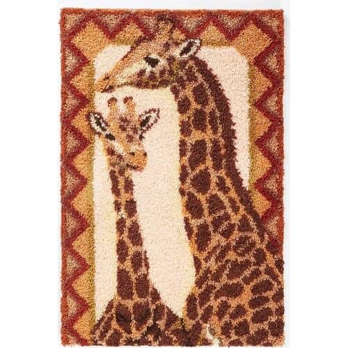 DIY Giraffe Latch Hook Rugs Kits for Adults Beginners Kids Children with Pattern Printed Canvas Rug Crochet Patterns