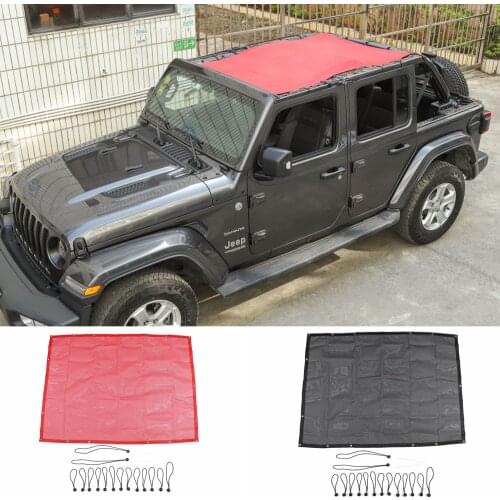 Sunshade Cover for Jeep Wrangler JL 2018 Up Top Rear Trunk Sunshade Anti UV Sun Protection Mesh Net Protection Car Stylin