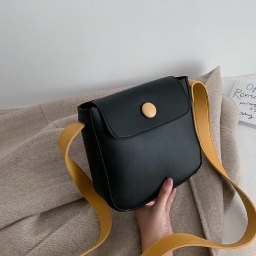 Women bag PU Flap simple fashion Solid Hasp soft ladylike Shoulder Bag purse vintage Mori girl high-capacity bag