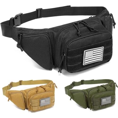 Tactical Waist Bag Concealed Gun Carry Pouch Military Pistol Holster Fanny Pack Sling Shoulder Bags for Outdoor Hunting Camping