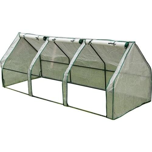 3 SectionsPlant Warm Room Flower Greenhouse Multi-meat Green Rose Insulation Cover Outdoor Roof Balcony Flower Nursery Tent
