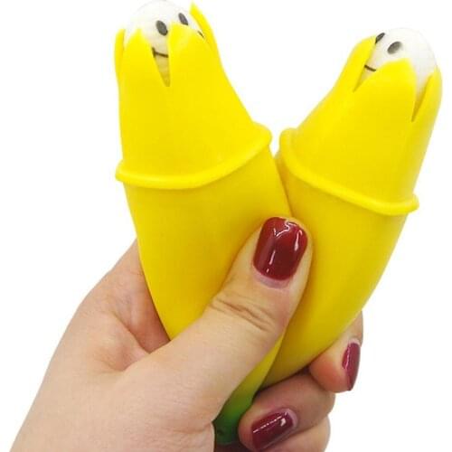 Funny Banana Squeeze Toy Decompression Anti Stress Pressure Reliever Antistress Stress Relief Hand Fidget Toys