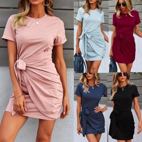 2021 Summer Short Sleeve Dress High Elasticity And Comfort Vestido