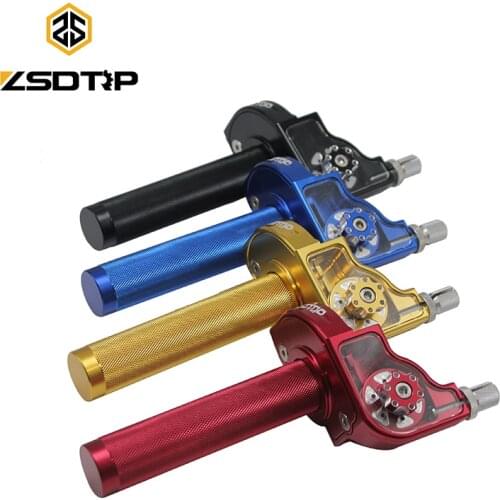 ZSDTRP CNC Aluminum Adjustable Motorcycle Throttle Grips Quick Twister for Honda XR CRF 70 Yamaha TTR 110 250cc Dirt Pit Bike