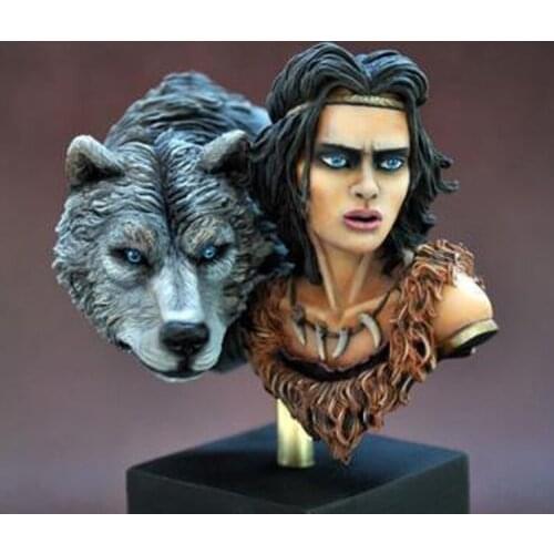 1/10 Scale Unpainted Resin bust Wolf girl collection bust