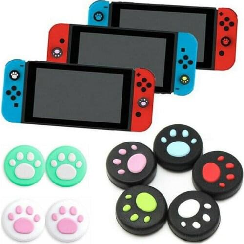 4pcs Kawaii Thumb Grips Cap Cover for Games Nintendo Switch & Switch Lite Joycon Joystick Controller Gamepad Thumbstick Case