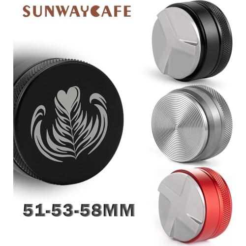 51/53/58mm Stainless Steel Macaron Coffee Tamper Powder Hammer Espresso Tamper Three Angled Slopes Coffee Distributor Accessorie