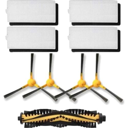 9 Pack Replacement Roller Brush Filter Side Brushes for Neatsvor X500 Tesvor X500 Robot Vacuum Cleaner Parts