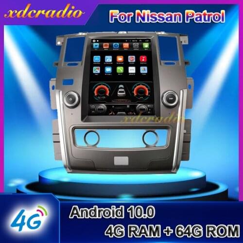 KiriNavi Vertical Screen Tesla Style 12.1" Android 10.0 Car Radio for Nissan Patrol Auto GPS Navigation car Multimedia Player 4G