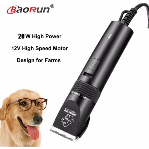 Baorun Animal Clipper For Dog Cat Cutter Trimmer For Dogs Grooming Electric Hair Cutting Machine With Long Wire 2021 # 213650