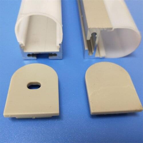 Free Shipping Hot Sale led extrusion aluminum profile with curve cover for 2835/5050/5630 flexible strip 2m/pcs 300m/lot