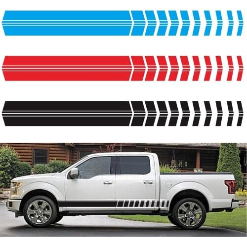 Falda lateral para puerta de coche, pegatina a rayas para coche Ford Ranger Raptor F150 F250 F350 F450 F550 F650, accesorios de