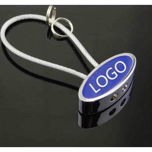 10pcs/lot Car Emblem String Key chain Keyring Metal Keychain Key Fob for Renault Ford Kia Peugeot Benz BMW Audi VW Toyota Mazda