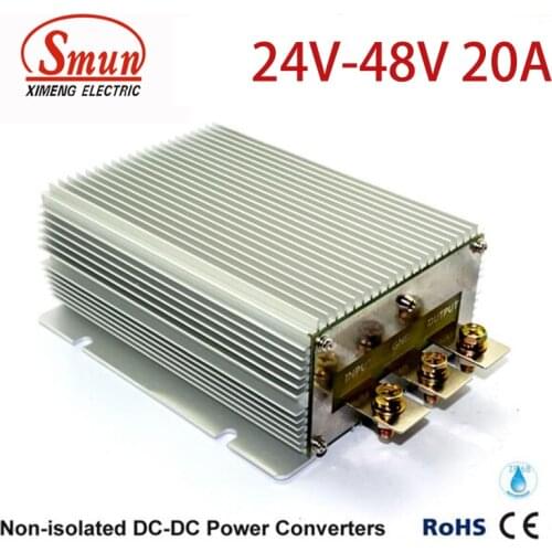 DC-DC Power Converter 24v to 48v 20A 960W Waterproof for Electric Car