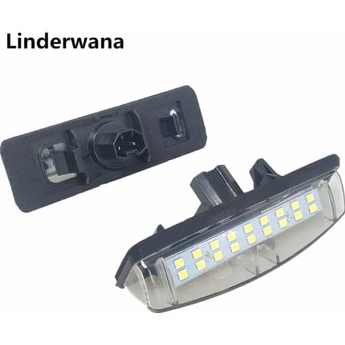 For Toyota Camry Aurion Ipsum Picnic SportsVan Prius Avensis Verso Belta Sienta Echo 4D 18LEDs License Plate Lights 2Pcs