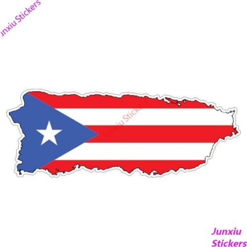 Puerto Rico Porto Flag Map Car Stickers Decal Funny Bumper Window Rear Windshield Laptop Other Vehicle Accessories KK16*6cm