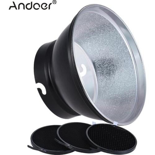 7"/180mm Elinchrom Mount Standard Reflector Diffuser Shade w/10/30/50 Degree Honeycomb Grids for Strobe Flash Light Speedlite