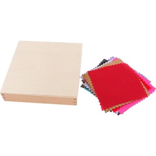 Montessori rial Cloth Touching Box Toy Set for Kids Educational Developing Toy
