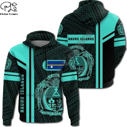 NewFashion Nauru Micronesia Island Country Flag Tribal Culture Retro Pullover 3DPrint Men/Women Autumn Colorful Funny Hoodies A4
