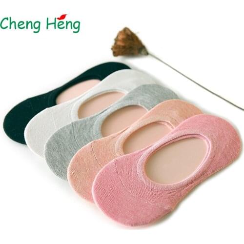 Fashion New Women Summer Boat Socks Cotton Invisible Low Cuff Solid Candy Sweet Colorful Breathable Cool Anti Slip Sock Slippers