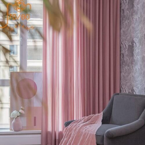 2021 New French Romantic Princess Wind Powder White Window Screen Curtains for Living Room Bedroom Custom Finished Screen