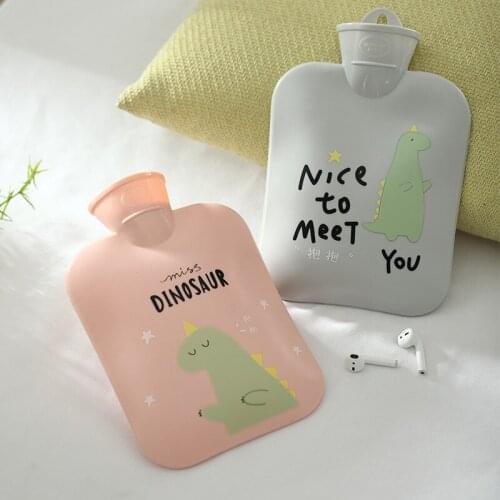 PVCwater injection hot water bottle warm water bag cartoon portable bag of water kawaii cute water bottle hand warmers household