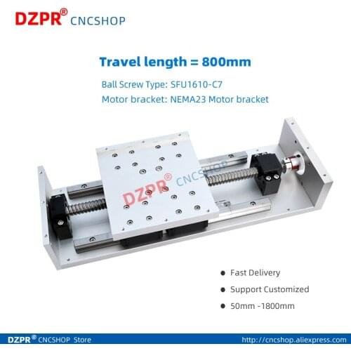 SFU1610 Linear Modules effective stroke 800mm with linear rail + Nema23 motor bracket for DIY CNC Part Linear Stages Module