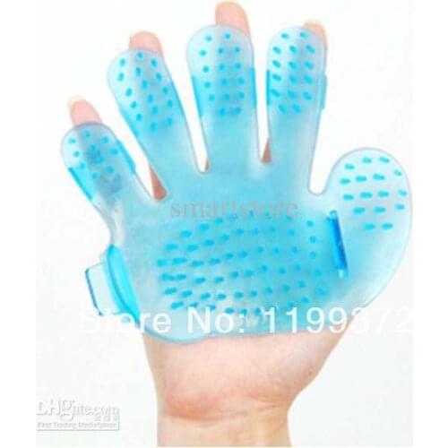 Lowest Price 100pcs/lot 14CM Pet Sets Hands Bath Washing Brush Plastic Dog Massage Palm Hand Color