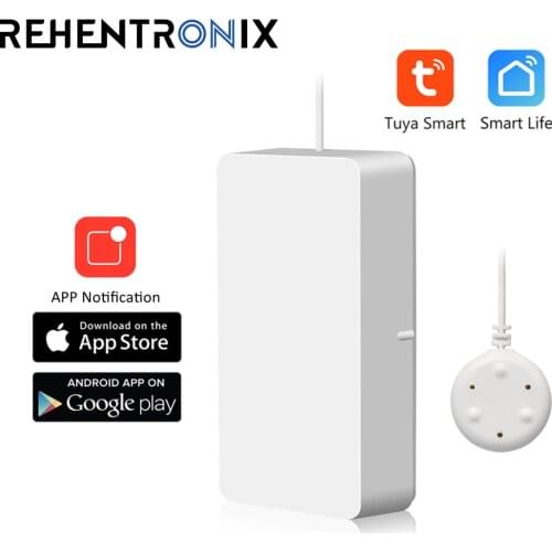 Tuya WiFi Water Leak Detector Smart Water Sensor Home Alarm Water Leakage Flood Alert Overflow Alarm System No Hub Security