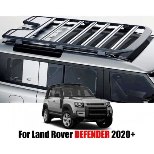 High Quality Aluminum Alloy Top Roof Rack Rail Luggage Boxes Folding Ladder Equipment Box For Land Rover Defender 2020 2021 2022