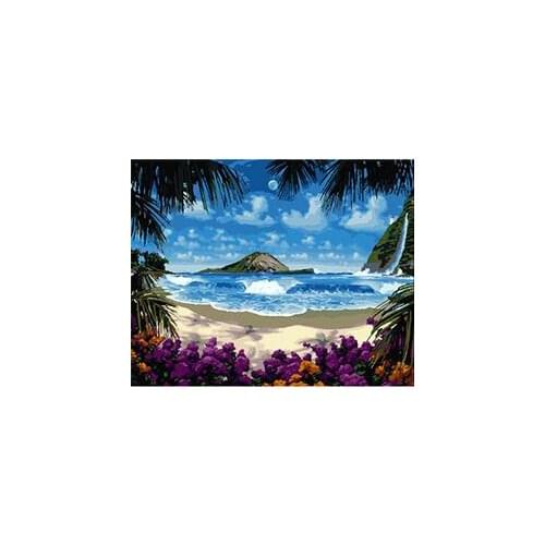 MaHuaf-W171 Honeymoon holy land painting by numbers on canvas hand painted digital wall picture 4050 framed
