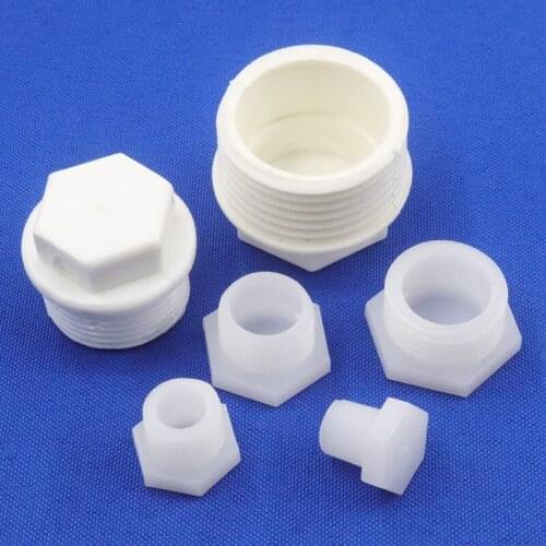 1~100pcs G1/8~1" Male Thread Plastic Hose End Plug Aquarium Tank Aerator Hose Joint Irrigation System Water Supply Pipe End Cap