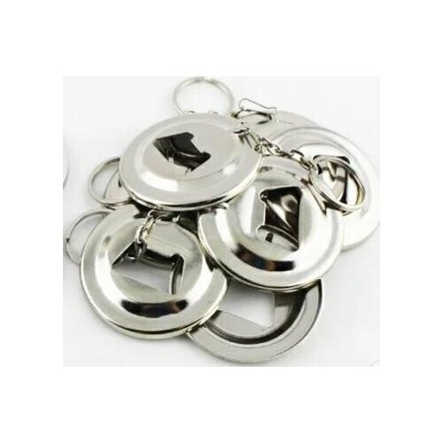 1-3/4In 44mm 100 Sets Base Parts Bottle Opener KeyChain No Cover Film Badge Button NEW Professional Badge Button Maker