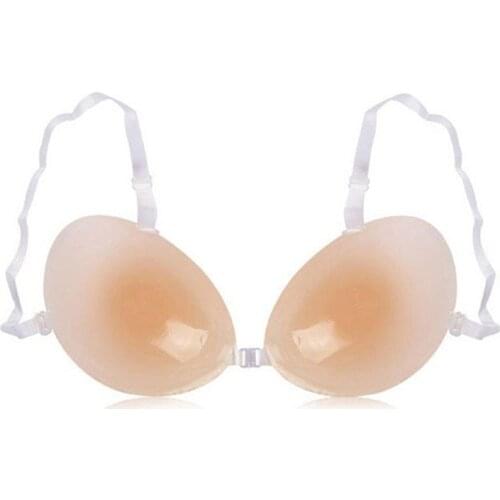 1PC A B C D Womens Self Adhesive Sexy Bra Bust Front Closure Invisible Backless Bra Cup Bras Silicone Push Up Bra For Women