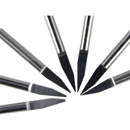 10pcs New Carbide PCB CNC Engraving Machine Router V Bits 20 Degree 0.5mm # J3.2005 -Tools From Factory