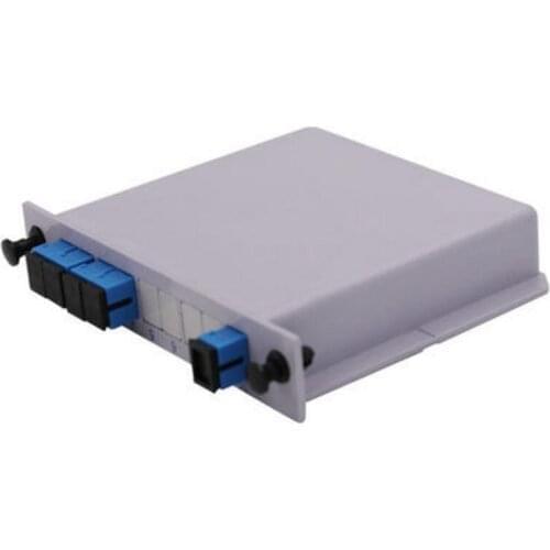 10PCS SC UPC PLC 1X4 Fiber Optical Box Splitter SC UPC Adapter Conector Planar waveguide type Fiber Optical Coupler Splitter