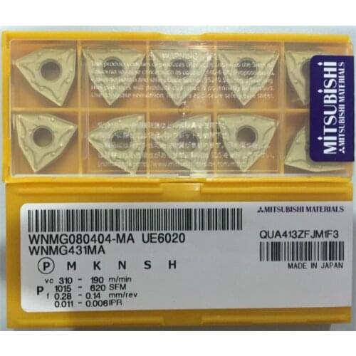 10pcs carbide insert WNMG080404-MA UE6020 WNMG080408-MA UE6020free shipping