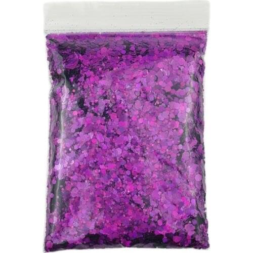100g/pack Holographic Nail Glitter Powder Laser Silver Nail Art Pigment Flakes Sequins Paillette Tips for Gel Nails Decorations