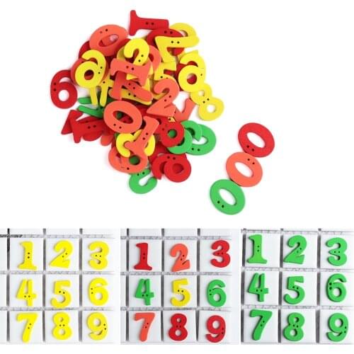 100pcs/lot 14-21mm Number Pattern Sewing Buttons 2-Holes DIY Handmade Scrapbooking Clothing Accessories