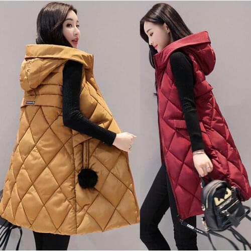 2020 Spring Autumn Korean Waistcoat Vest Women Winter Warm Sleeveless Jacket Woman Plus Size Womens Down Cotton Vest L-4XL