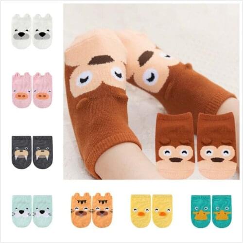 3pcs/lot) Autumn Spring Socks Cute Unisex Kids Toddler Girl Boy Short Socks Slipper Slip-resistant Floor Cartoon Socks 0-3 Year