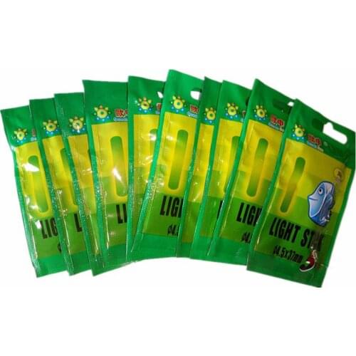 50pcs/10bags 4.5x37mm Night Fishing Luminous Float Fluorescent Light stick Rod Multi-Color LightsDark Glow Stick fishing tools