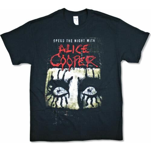 Alice Cooper Admat Spend The Night 2016 Tour Black T Shirt New Official Merch