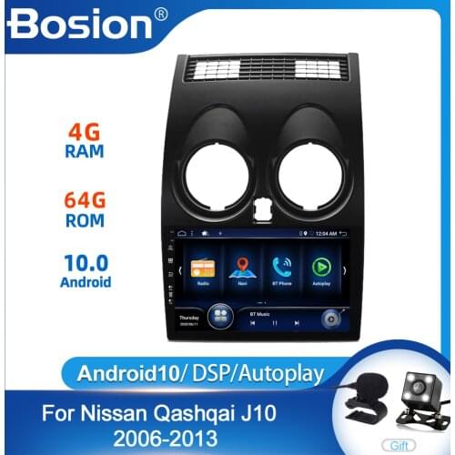 Bosion For Nissan Qashqai J10 2006 2007 2008 2009 2010 2011 2012 2013 Android 10.0 Multimedia GPS Android Auto Carplay 2din dvd