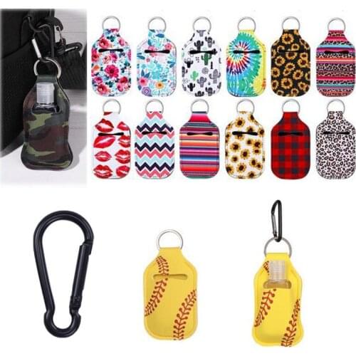 Bottle Keychain Holder Key Ring Clips Containers Hand Sanitizer Key chain Holder for Outdoor Activity Camping