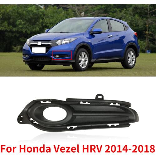 CAPQX For Honda Vezel HRV 2014-2018 Front Bumper Fog Light Trim Frame Cover Anti-fog Lamp Plate Decoration Lid Shell Hood