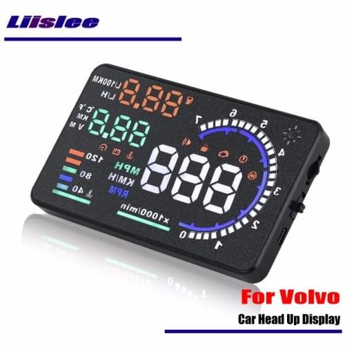 For Volvo XC60 XC90 2015-2019 OBD HUD Warning Car Head Up Display Saft Driving Screen Projector Windshield