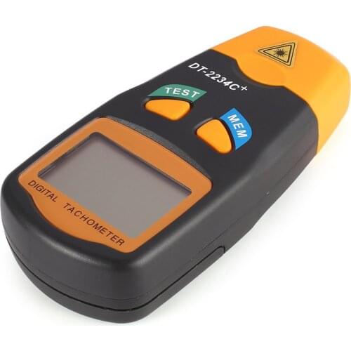 DT2234C+ Handheld LCD Digital Mini Non-contact Laser Photo Tachometer RPM Speed Measurement Meter Speedometer 2.5~99999RPM