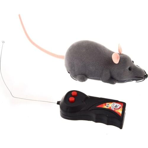 Electronic remote control Adorable Light gray mouse toy for playing with cat pet